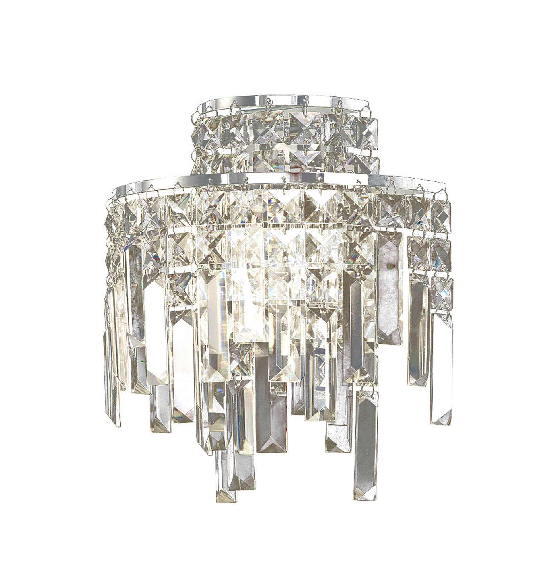 IL30250/IP  Maddison IP44 Crystal Wall Lamp 2 Light Polished Chrome